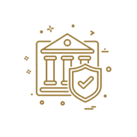 Icône vérification - Connexion sécurisée à votre banque pour analyse par le prêteur